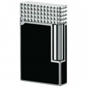 ST Dupont Ligne 2 - Black Lacquer & Palladium Diamond Head (16067)